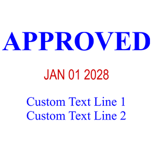 Approved Custom Two Line Dater Stamp