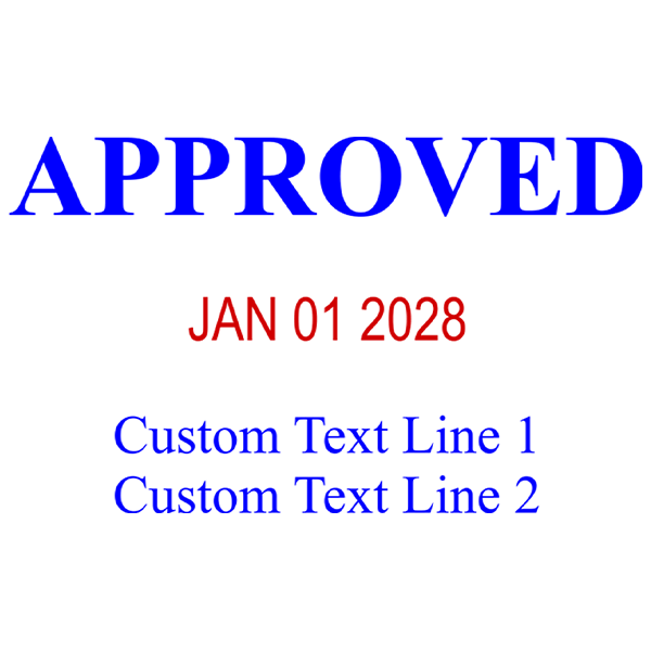 Approved Custom Two Line Dater Stamp
