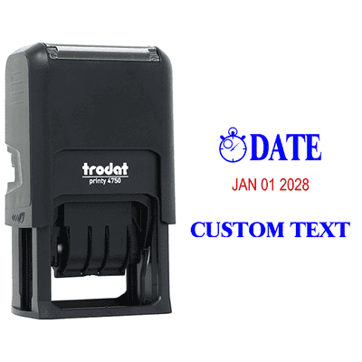 Clock Custom Bottom Line Text Dater Stamp - alternate view