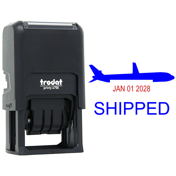 Shipped Plane Dater Stamp Body and Design