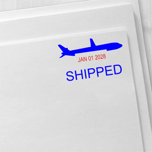 Shipped Plane Dater Stamp Imprint Example