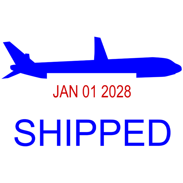Shipped Plane Dater Stamp Date Stamp