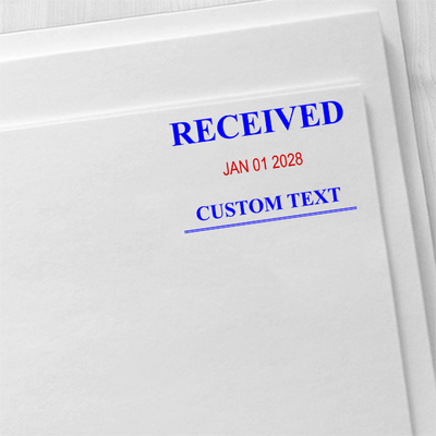 Received Stamp with Date and Custom Text - alternate view