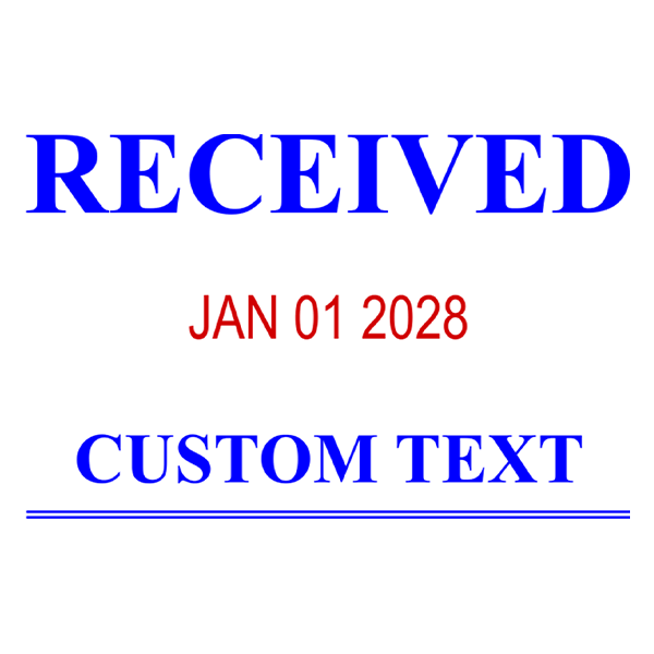 Received News Font Dater Stamp Impression