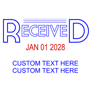 Received Stamp with Date and Text 