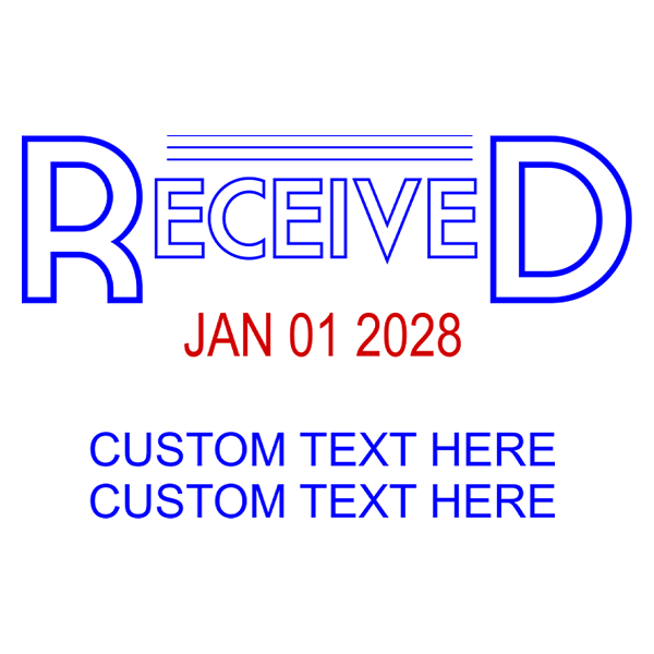 Received Stamp with Date and Text 