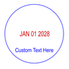 Custom Bottom Line Round Dater Stamp