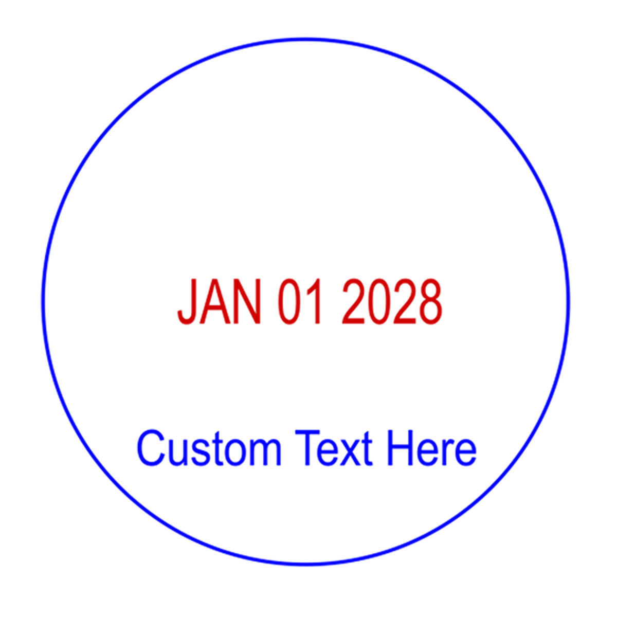 Custom Bottom Line Round Dater Stamp