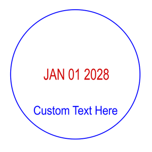 Custom Bottom Line Round Dater Stamp
