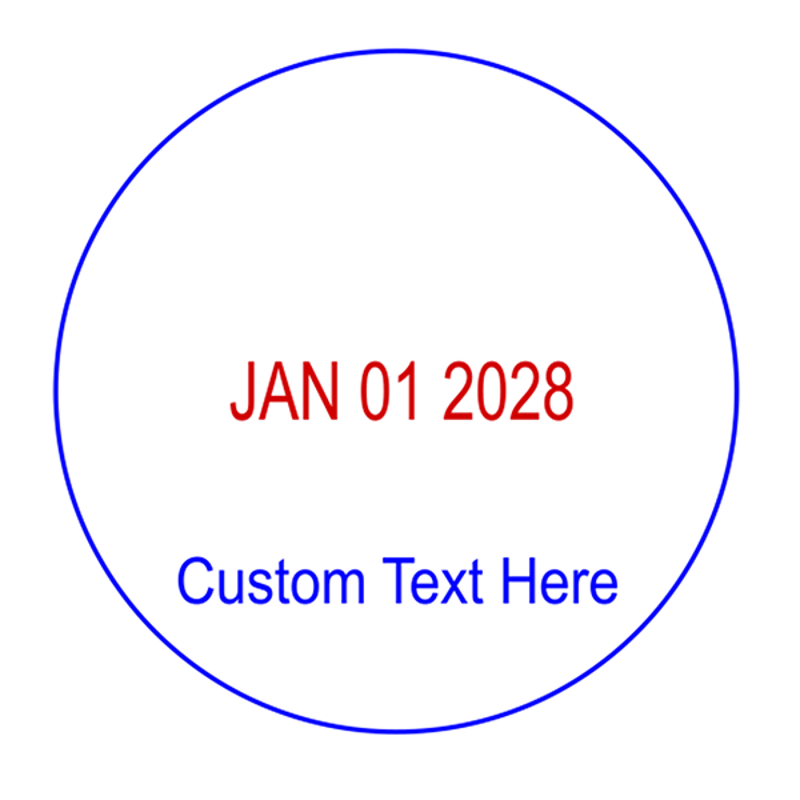Custom Bottom Line Round Dater Stamp