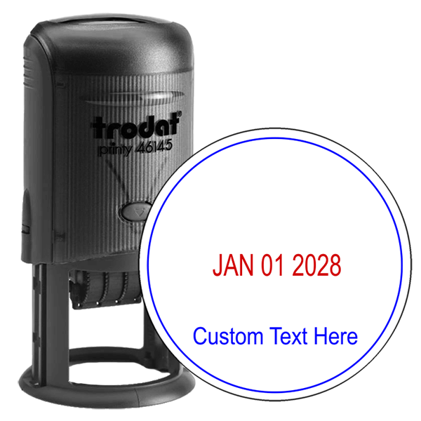 Custom Bottom Line Round Dater