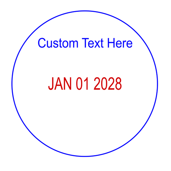 Custom Quality Top Line Round Dater Stamp