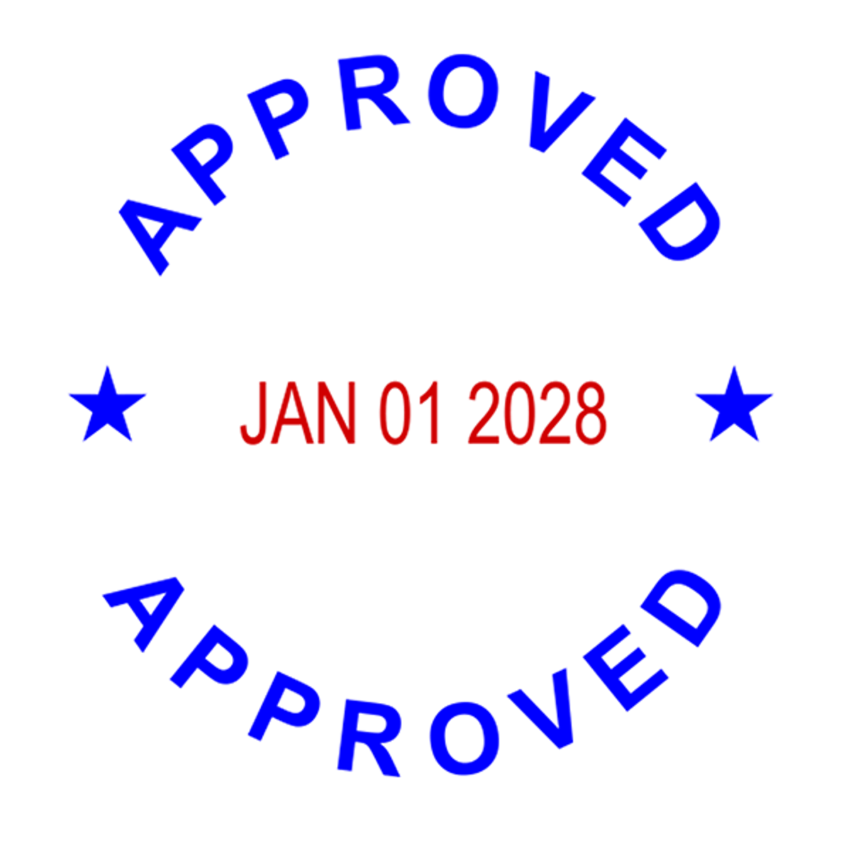 Round Self-Inking Dater Approved Stamper