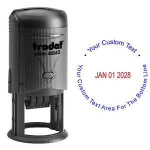 Custom Text Round Dater Stamp Body and Design