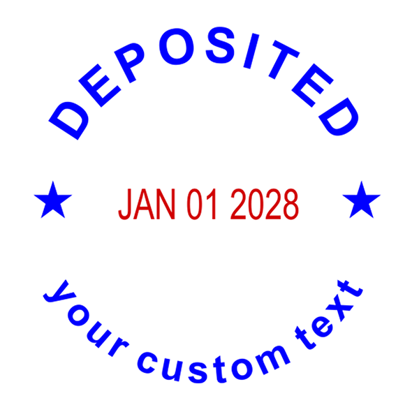 Custom Deposited Round Dater Stamp
