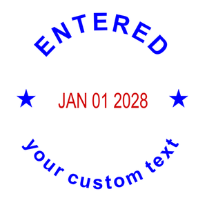 Custom Entered Round Dater Stamp