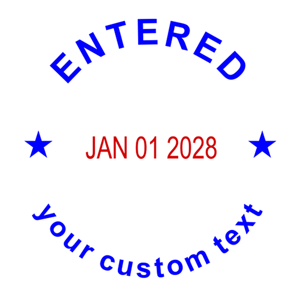Custom Entered Round Dater Stamp