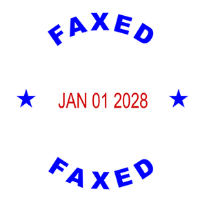 Custom Round Self-Inking Dater Faxed Stamp
