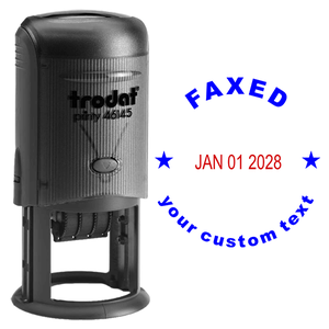 Custom Faxed Round Dater Stamp Body and Design
