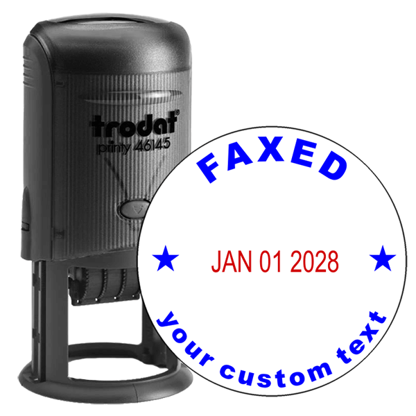 Custom Faxed Round Dater Stamp