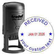 Round Received Stamp with Date and Custom Text