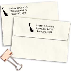 Delaware Return Address Stamp Imprint Example