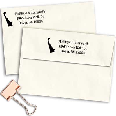 Delaware Return Address Stamp - alternate view
