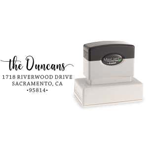 Duncan Script Address Stamp Body and Design