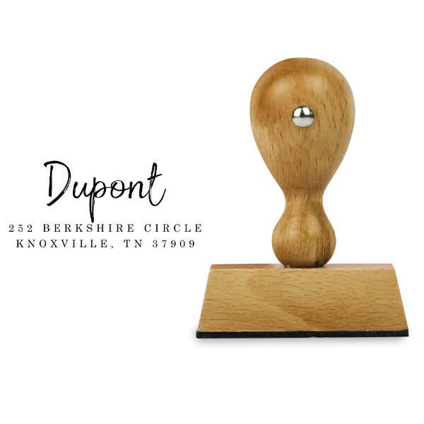 Dupont Brush European Hand Return Address Stamp