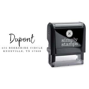 Dupont Brush Return Address Stamp Body and Design