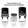 The Design Your Own Round Stamp Design comes in the following sizes