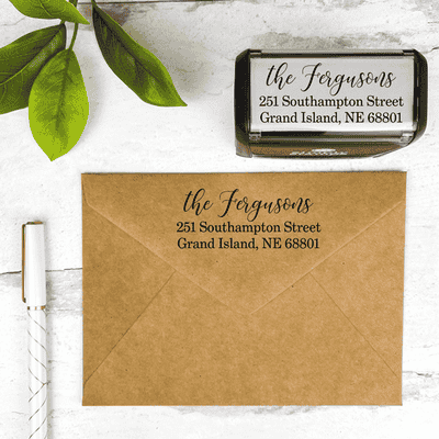 Elegant Script Address Stamp - alternate view