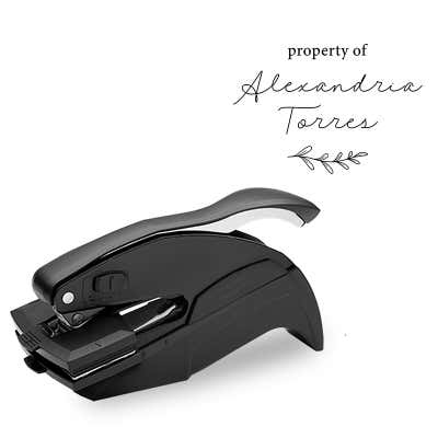 Minimalist Script Property Of Embosser - alternate view