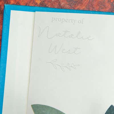 Minimalist Script Property Of Embosser - alternate view