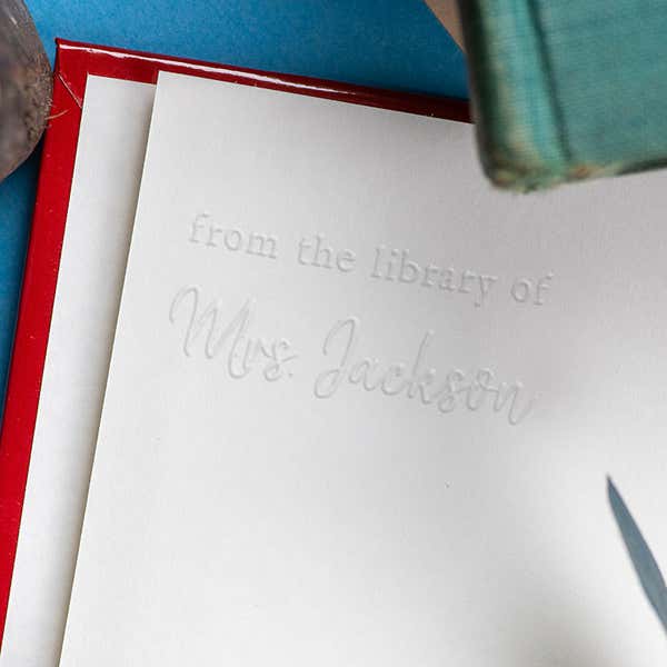 Custom Book Embosser - Rustic Serif