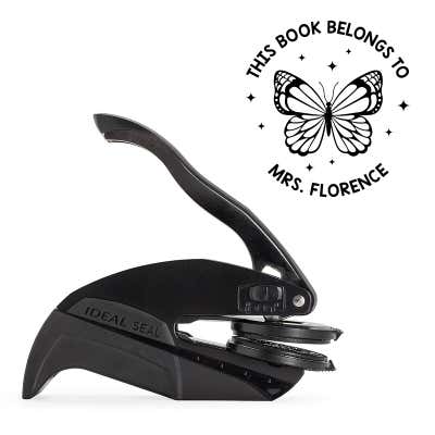 Custom Book Embosser - Butterfly - alternate view