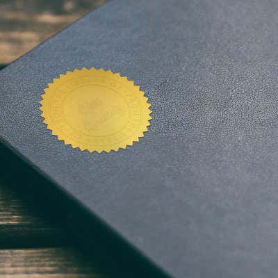 Custom Book Embosser - Round Double Ring Script - alternate view