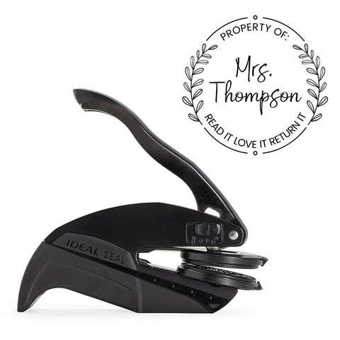 Custom Book Embosser - Floral Script
