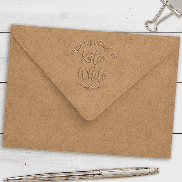 Farmhouse Script Custom Name Library Embosser