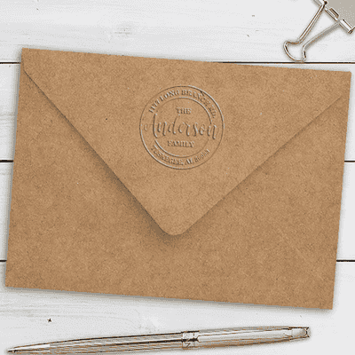 Playful Script Address Embosser - alternate view