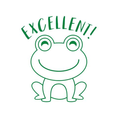 Excellent Frog Teacher Encouragement Stamp
