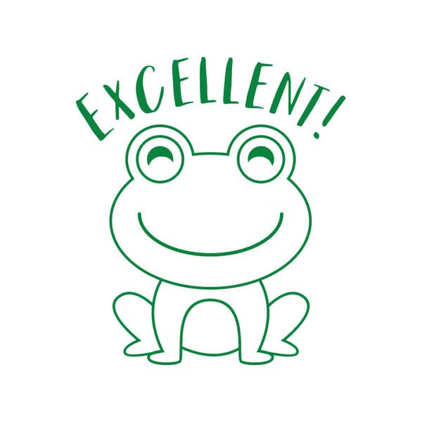 Excellent Frog Teacher Encouragement Stamp