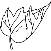 Falling Leaf Outline Stamp