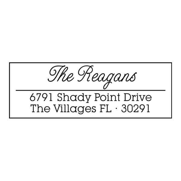 Villages Address Stamp design on white background