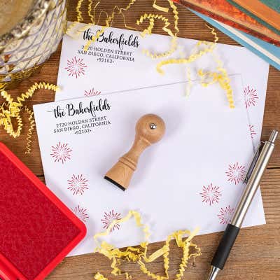 Fireworks Envelope Accent Craft Stamp - alternate view