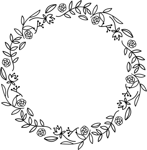 Floral Wreath Stamp