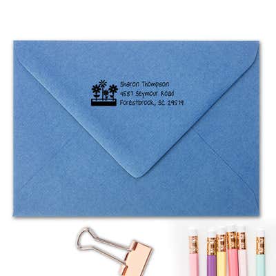 Flower Box Address Stamp - alternate view