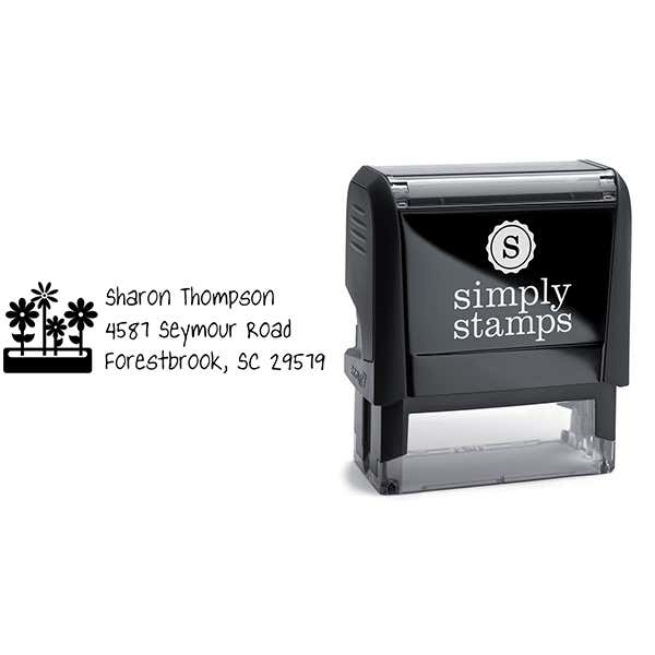 Flower Box Address Stamp Body and Design
