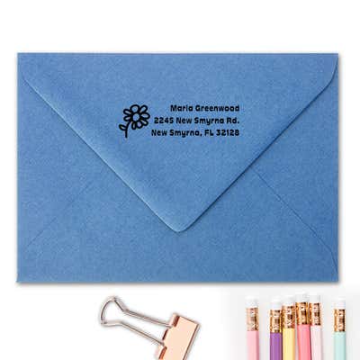 Daisy Flower Address Stamp - alternate view