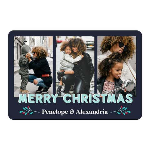 Merry Christmas Photo Magnet